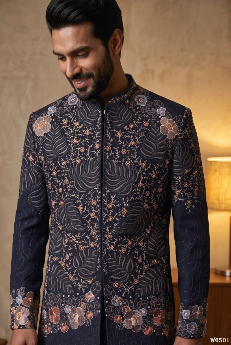 Outluk Wedding Vol 65 Lachaka Embroidery Mens Indo Western